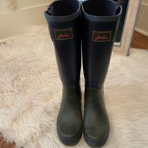 Joules Hunter Green & Navy Two Toned Rain Boot